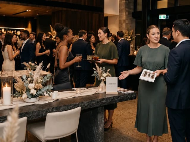 Bridal boutique styling connected to the live experience