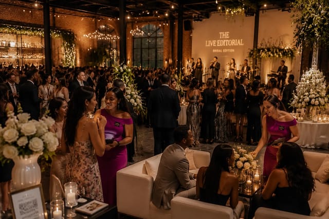 Reception environment for The Live Editorial bridal edition